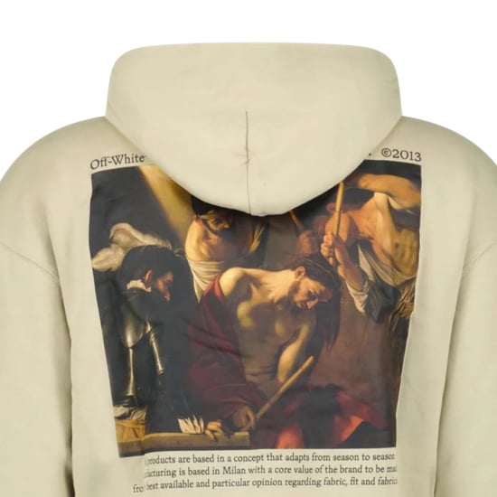Off-White Caravaggio Crowning Over Beige Hoodie