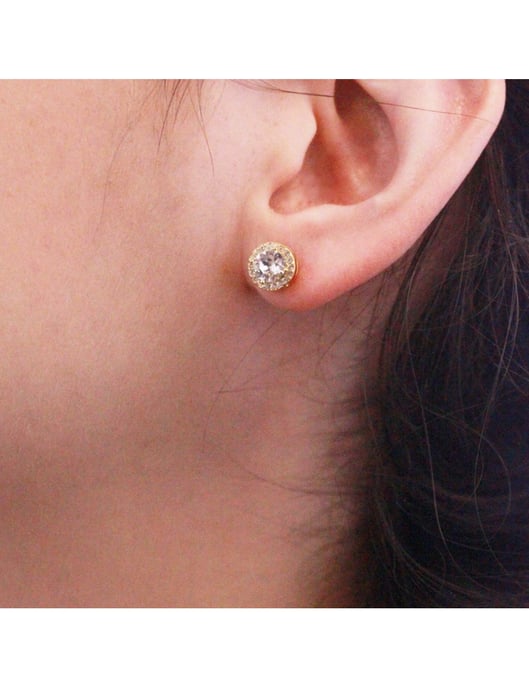 Pendientes Sophia - Oro y Cristal - Image 2