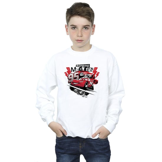 Disney Boys Cars Lightning McQueen Collage Sweatshirt (White) - Image 3