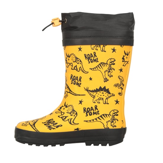 Mountain Warehouse Childrens/Kids II Dinosaur Winter Wellington Boots (Yellow) - Image 3