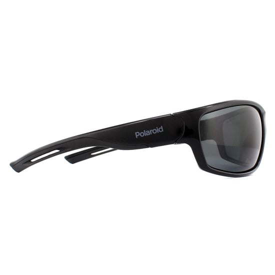 Polaroid Sport Wrap Mens Black Grey Polarized Sunglasses