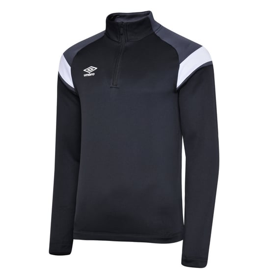 Umbro Childrens/Kids Half Zip Jersey (Black/Carbon/Brilliant White)