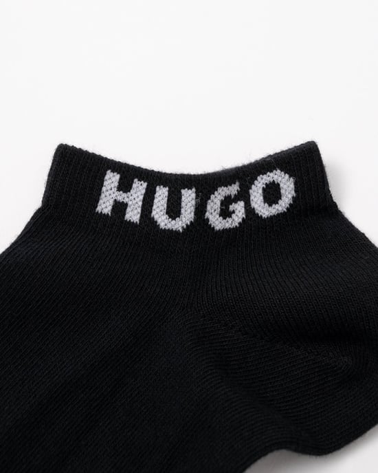 HUGO 3 Pack Mens Combed Cotton Ankle Length Socks - Image 2