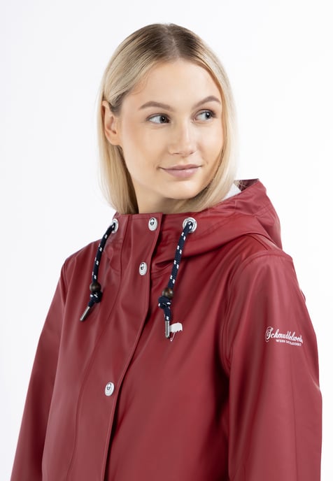 Schmuddelwedda rain jacket women dark red - Image 5