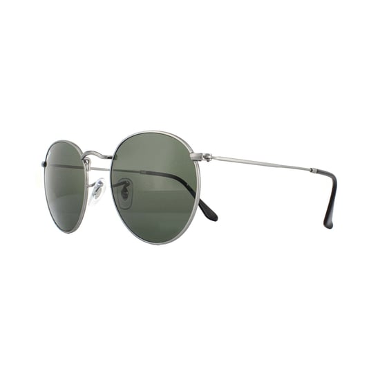 Ray-Ban Round Unisex Gunmetal Green Sunglasses