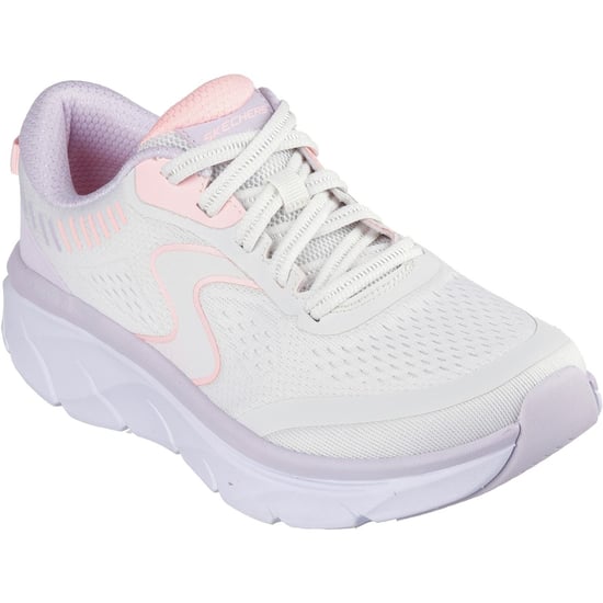 Skechers D'Lux Walker 2.0 Active Pace Textile Women's Off White/Pink Trainers - Image 1