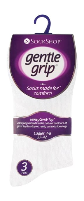Gentle Grip - 6 Pares Calcetines No Elásticos Gentle Grip Mujer - GG67 Blanco - Image 2