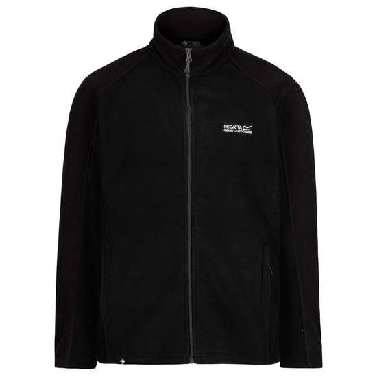 Regatta Great Outdoors Mens Hedman II Two Tone Full Zip Fleece Jacket (Black/Black)