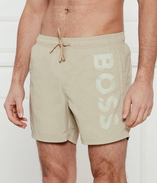 Hugo Boss Men's Swim Shorts in Beige - Image 1
