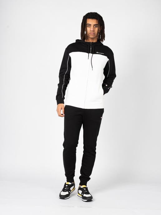 Champion Sudadera Zip-Hoodie del hombre negro, Blanco - Image 2