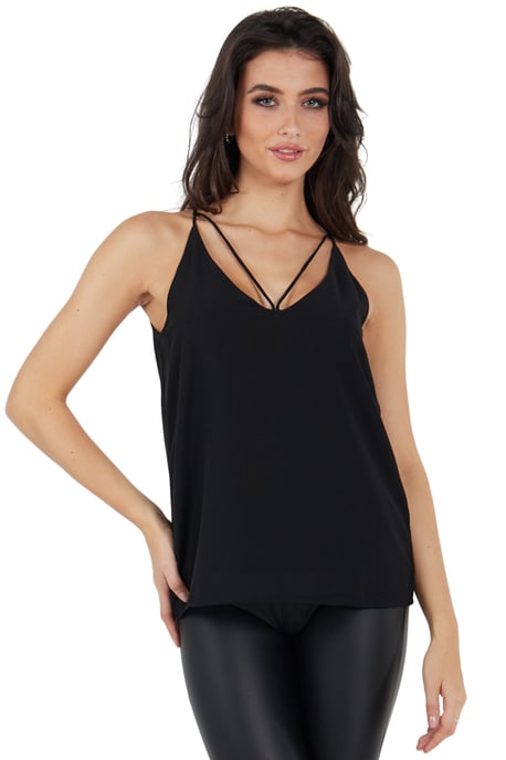 Top camisola liso con tiras - Image 3