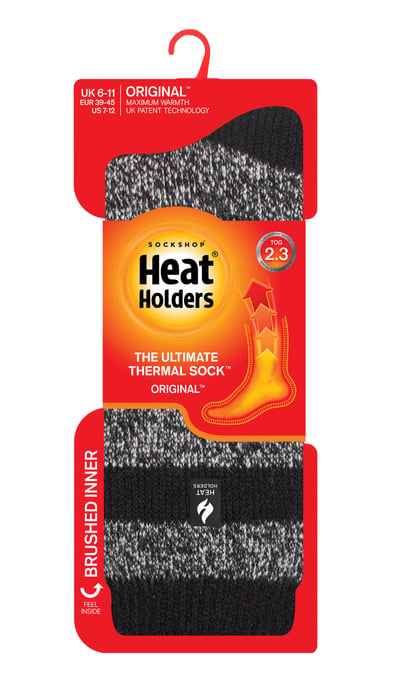 Calentadores - Calcetines térmicos extra gruesos para hombre | Calcetines aislantes de vellón esponjoso | Regalos para hombre - Negro / Carbón (Palmero) - Image 2