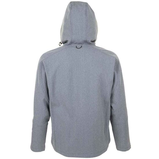 SOLS Mens Replay Hooded Soft Shell Jacket (Grey Melange) - Image 2