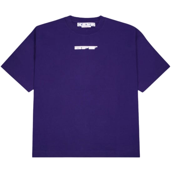 Off-White Teddy Arrow Logo Over Skate Fit Purple T-Shirt