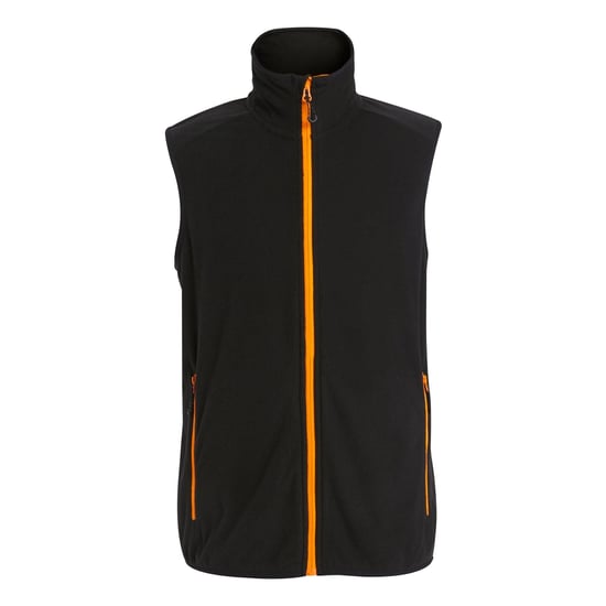 Regatta Mens Navigate Fleece Gilet (Black/Orange Pop)