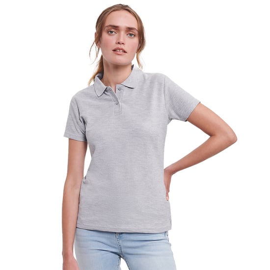 Russell Womens/Ladies Polycotton Classic Polo Shirt (Light Oxford Grey) - Image 2