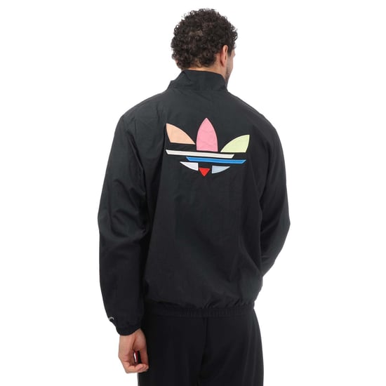 Men's adidas Originals Adicolor Shattered Trefoil Track Top in Black