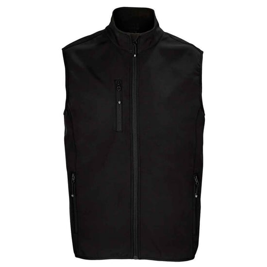 SOLS Mens Falcon Softshell Recycled Body Warmer (Black) - Image 1