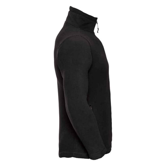 Russell Mens Quarter Zip Outdoor Fleece Top (Black) - Image 3