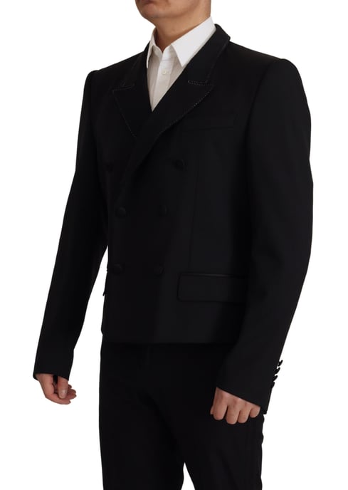 Abrigo Blazer Doble Botonadura Negro Dolce & Gabbana para Hombre - Image 3