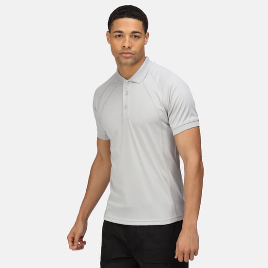Regatta Hardwear Mens Coolweave Short Sleeve Polo Shirt (Silver Grey) - Image 3