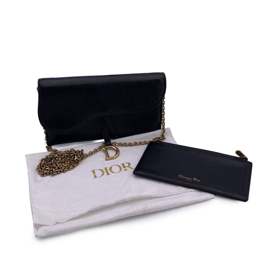 Dior Leather Wallet Saddle Wallet On Chain - Image 2