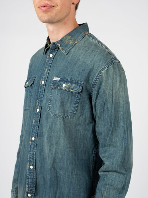 Guess Camisa del hombre azul, verde - Image 5