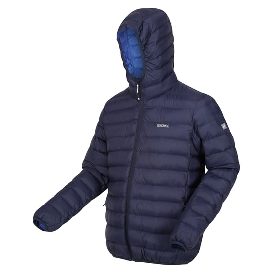 Regatta Mens Marizion Baffled Hooded Padded Jacket (Navy/Olympic Blue) - Image 4
