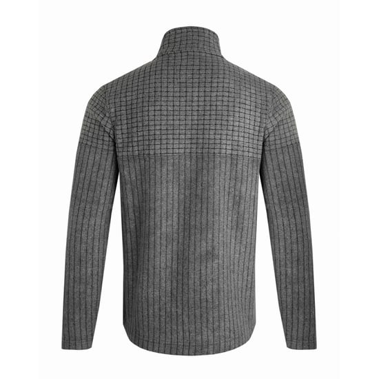 Weird Fish Mens Longmont Grid Eco Friendly Quarter Zip Fleece Top (Navy) - Image 2