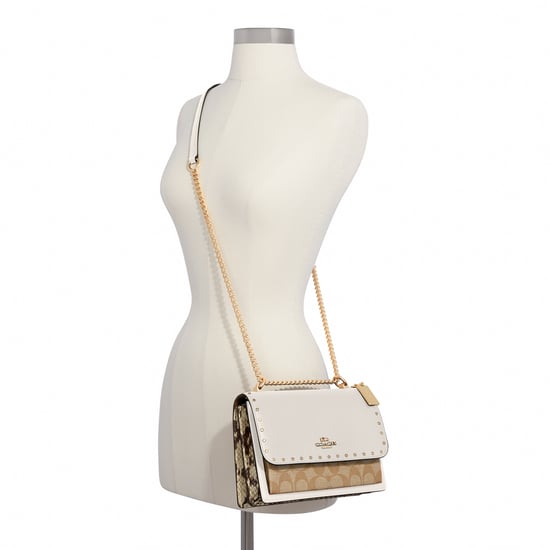 Signature Snake Embossed Mix Rivets Klare Crossbody Bag - Image 4