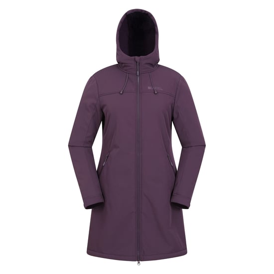 Mountain Warehouse Womens/Ladies Fern Longline Soft Shell Jacket (Purple) - Image 1