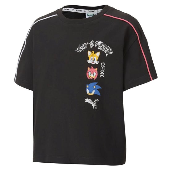 Puma x Sega Kids Black T-Shirt - Image 1