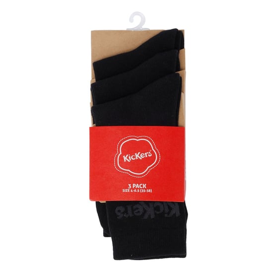Kickers 3 PK Black Socks - Image 1