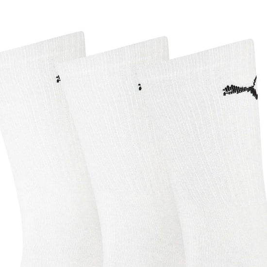 Puma Unisex Adult Crew Sports Socks (Pack of 3) (White) - Image 3
