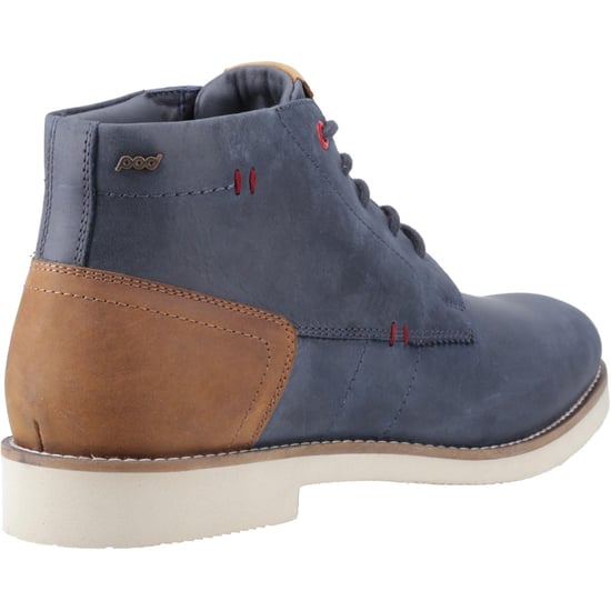 Pod Aries Leather Men's Navy Blue Boots - Image 2