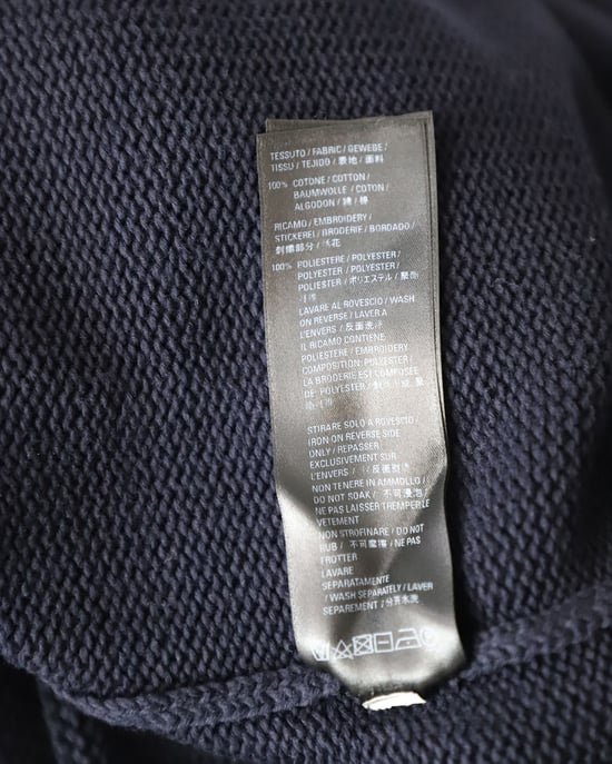 Balenciaga Oversized Embroidered College Logo Crewneck in Navy Blue Cotton - Image 6