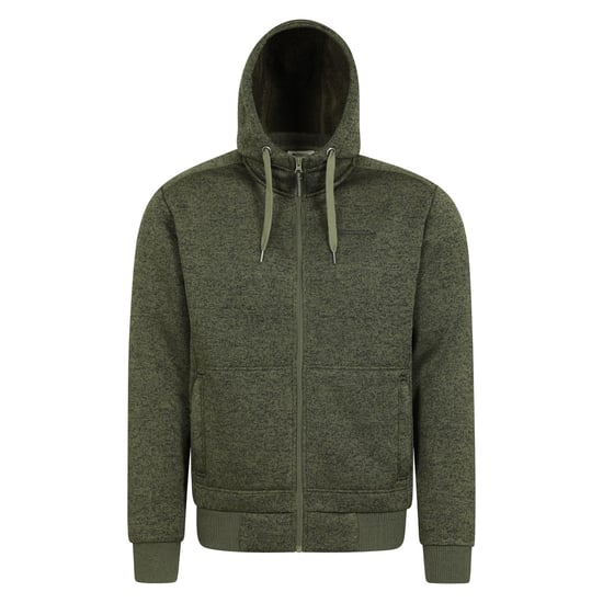 Mountain Warehouse Mens Nevis II Faux Fur Hoodie (Green) - Image 1