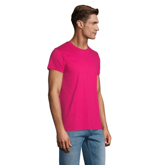 SOLS Mens Pioneer Organic Cotton T-Shirt (Fuchsia) - Image 3