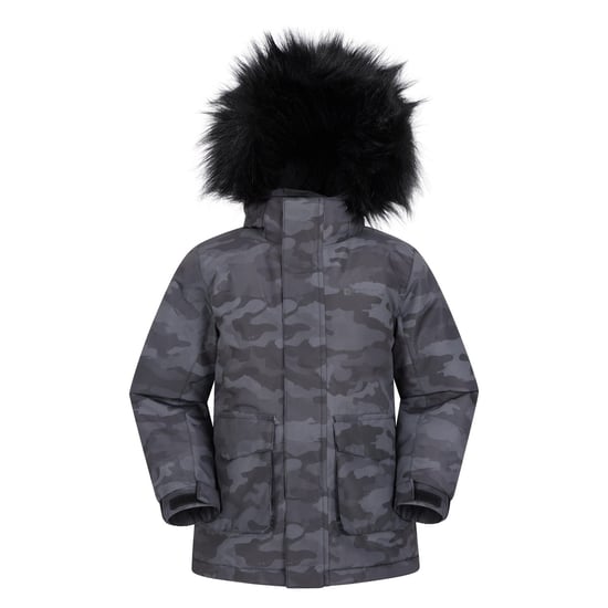 Mountain Warehouse Childrens/Kids Ranger Camouflage Water Resistant Jacket (Grey)