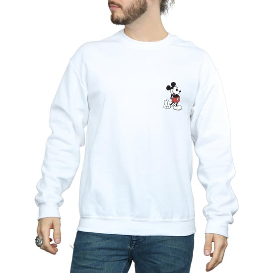 Disney Mens Mickey Mouse Kickin Retro Chest Sweatshirt (White) - Image 3