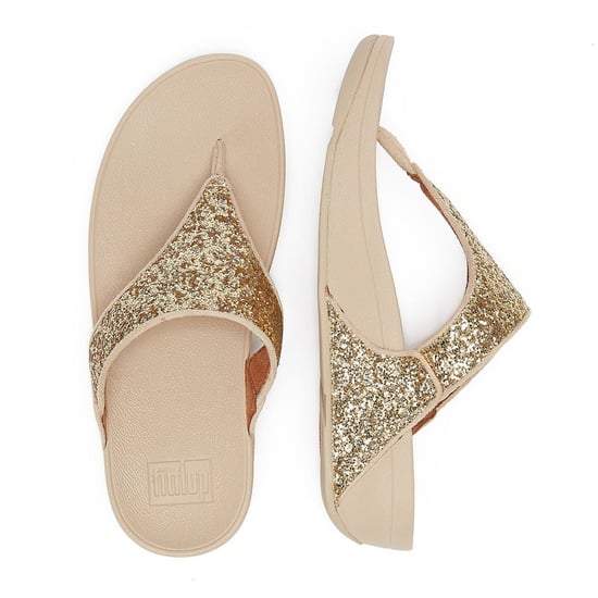 Women's Fit Flop Lulu Glitter Toe-Thong Sandals in Gold - Image 6