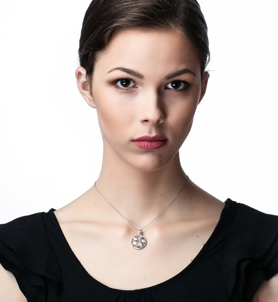 Orphelia 'Oceane' Women's 925 Sterling Silver Chain with Pendant - Silver ZH-7090 - Image 3