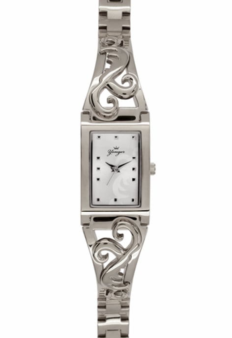 Yonger and Bresson Silver Watch with White Dial