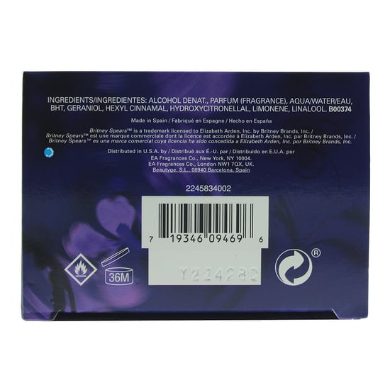 Britney Spears Midnight Fantasy Eau De Parfum Spray de 50ml para Ella - Image 4