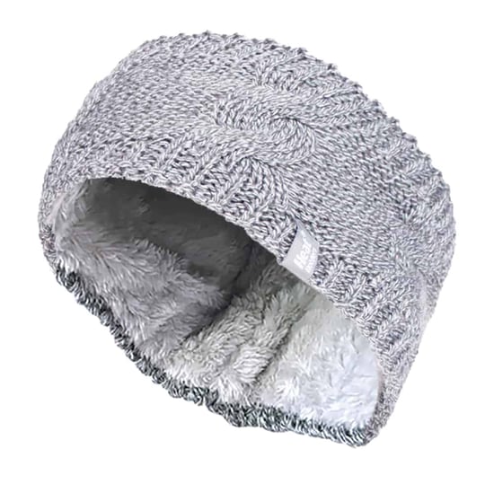 Diadema térmica de invierno con forro polar de punto por cable para mujer - Image 1
