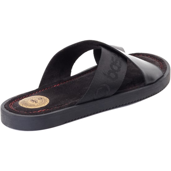 Base London Webb Leather Men's Black Sandals - Image 2