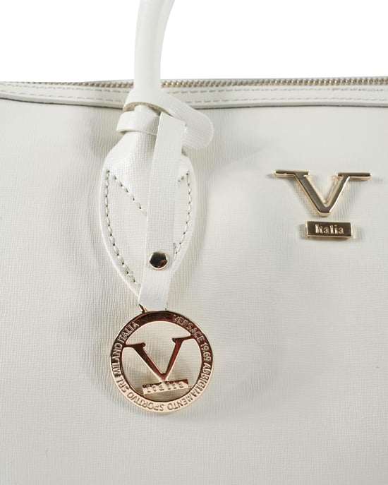 V Italia Bolsa de Mano para Mujer V014 SAFFIANO-G CREMA - Image 4