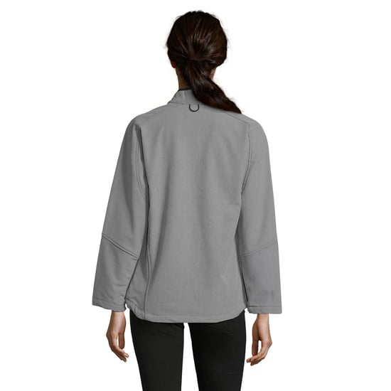 SOLS Womens/Ladies Roxy Soft Shell Jacket (Grey Melange) - Image 2