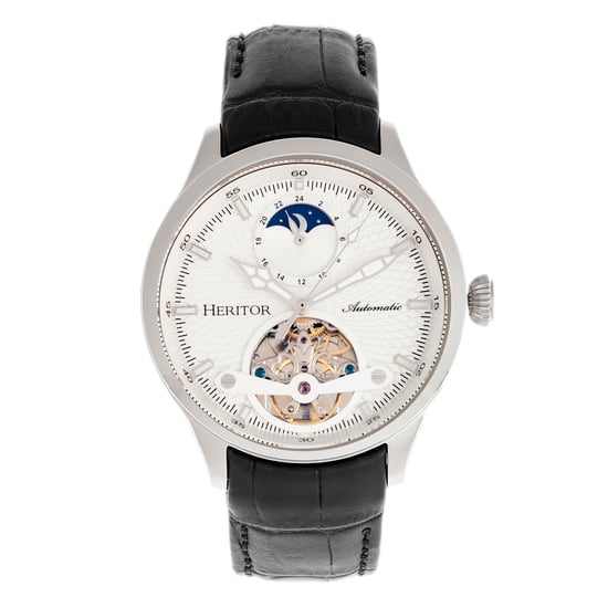 Reloj Automático Heritor Gregory Semi-Esqueleto con Correa de Cuero - Image 1