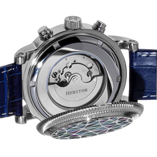 Heritor Automatic Legacy Leather-Band Watch w/Day/Date